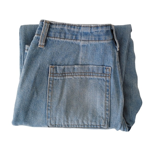 Universal Thread Relaxed Baggy 100% Cotton Straight Jeans 26 27 Light Distressed - Picture 4 of 16